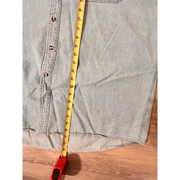 Vintage 2XL Most Wanted Chile Pepper Men’s Denim Shirt Excellent Condition - Picture 7 of 10